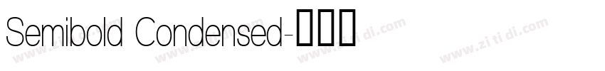 Semibold Condensed字体转换 Semibold Condensed字体转换